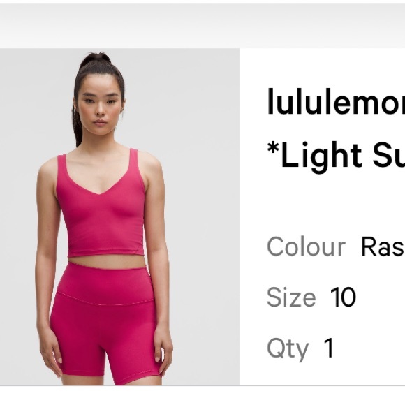 lululemon athletica Tops - Align tank in rasbperry coulis